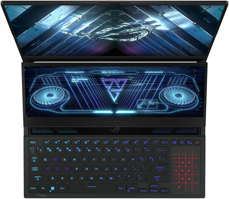 El portátil ASUS ROG Zephyrus Duo 16 GX650PY de 16,0 pulgadas con doble pantalla (AMD Ryzen 9-7945HX) QHD+ 240Hz 1100nits (AMD Ryzen 9-7945HX, NVIDIA GeForce RTX 4090, 64GB RAM, 2TB SSD, Windows 11) incluye la pantalla ROG Nebula HDR