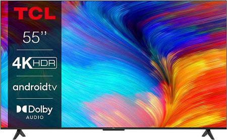 TCL 43P639K 4K Smart TV, HDR, Ultra HD, TV Powered by Android Bezeless design (Freeview Play, Game Master, Dolby Audio, HDR 10 yhteensopiva con Google assistant & Alexa) [Clase energética F].